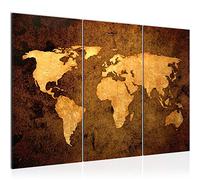 Runa Art Carte Du Monde Peinture Tableau Salon XXL Or Ancien Antique 120 x 80 cm 3 Parties Decoration Murale 101731a