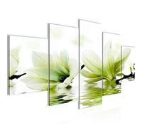 Runa Art Fleurs Magnolia Tableau Murale Impression sur Toile Intissee 5 Parties Feng Shui Vert Chambre Salle 201853c