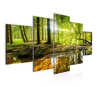Runa Art Forêt Paysage Tableau Murale Impression sur Toile Intissee 5 parties Nature Vert Chambre Salle 611753a