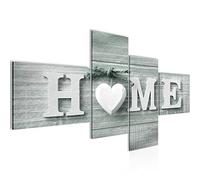 Runa Art Home Coeur Impression Moderne - Tableau Decoration Murale Vintage Noir et Blanc 4 Parties 504442c