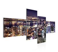 Runa Art New York City Impression Moderne - Tableau Decoration Murale Ville Horizon Violet 4 Parties 600642a