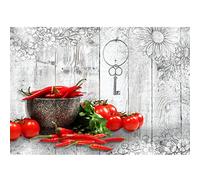 Runa Art Papier peint intissé 396 x 280 cm épices de cuisine | Toison Décoration Murale Salon Chambre á Coucherr | Fabrication Allemande | brun Multicolore 9431012c