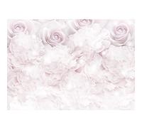 Runa Art Papier peint intissé 396 x 280 cm fleurs roses | Toison Décoration Murale Salon Chambre á Coucherr | Fabrication Allemande | blanc 9413012c