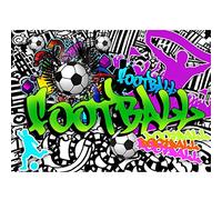 Runa Art Papier peint intissé 396 x 280 cm Football Graffiti | Toison Décoration Murale Salon Chambre á Coucherr | Fabrication Allemande | Coloré 9137012a