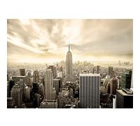 Runa Art Papier peint intissé 396 x 280 cm horizon de New York | Toison Décoration Murale Salon Chambre á Coucherr | Fabrication Allemande | beige 9005012b