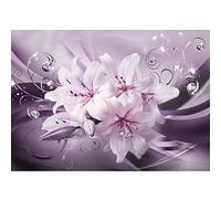 Runa Art Papier peint intissé 396 x 280 cm lys fleurs | Toison Décoration Murale Salon Chambre á Coucherr | Fabrication Allemande | violet 9433012b