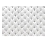 Runa Art Papier peint intissé aspect cuir 352 x 250 cm Toison Mur XXL Tableaux Muraux Tapisserie Photo Décoration Murale Salon Chambre blanc 9178011a