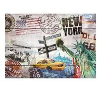 Runa Art Papier peint intissé Mural look bois New York, États-Unis Moderne Toison Salon Chambre à Coucherr Salle - Tableaux Muraux Tapisserie Photo - Coloré 9369010a