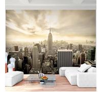 Runa Art Papier peint intissé 396 x 280 cm horizon de New York | Toison Décoration Murale Salon Chambre á Coucherr | Fabrication Allemande | beige 9005012b