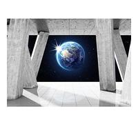 Runa Art Papier peint intissé univers terre 352 x 250 cm Toison Mur XXL Tableaux Muraux Tapisserie Photo Décoration Murale Salon Chambre Gris Bleu Noir 9293011a