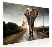 Runa Art Peinture Afrique Éléphant Impression sur Toile intissee Decoration Murale Salon Chambre 042656a