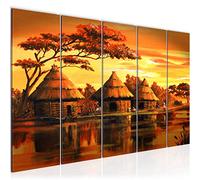 Runa Art Peinture Afrique Massai Impression sur Toile intissee Decoration Murale Salon Chambre 000056a