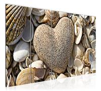 Runa Art Peinture Cœur Plage Impression sur Toile intissee Decoration Murale Salon Chambre 502656a