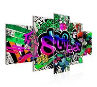 Runa Art Peinture Graffiti 5 Parties Impression sur Toile Intissee Decotacion Salon Art Urbain Coloré 004552c