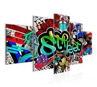 Runa Art Peinture Graffiti 5 Parties Impression sur Toile Intissee Decotacion Salon Art Urbain Coloré 004552a
