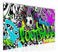 Runa Art Peinture Graffiti Football Impression sur Toile intissee Decoration Murale Salon Chambre 402656a