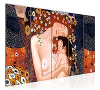Runa Art Peinture Gustav Klimt Mère Et Enfant Impression sur Toile intissee Decoration Murale Salon Chambre 700256a