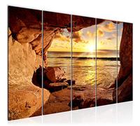 Runa Art Peinture Le Coucher Du Soleil Plage Impression sur Toile intissee Decoration Murale Salon Chambre 608656a