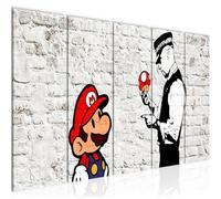 Runa Art Peinture Mario Cop Banksy Impression sur Toile intissee Decoration Murale Salon Chambre 006556a