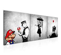 Runa Art - Peinture Style De Rue Tableau en Toile non Tissée Noir et blanc En plusieurs Parties Moderne Decoration Murale 029333a