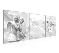 Runa Art - Peinture Vintage Abstrait Tableau en Toile non Tissée Noir et blanc En plusieurs Parties Moderne Decoration Murale 028933c