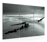 Runa Art Plage Mer Peinture Tableau Salon XXL Turquoise Gris La Nature 120 x 80 cm 3 Parties Decoration Murale 607831b