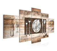 Runa Art Résumé De La Cuisine Tableau Murale Impression sur Toile Intissee 5 parties café Brun beige Chambre Salle 038153a