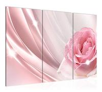 Runa Art Roses Fleurs Peinture Tableau Salon XXL Rose Abstrait Vintage 120 x 80 cm 3 Parties Decoration Murale 201031a