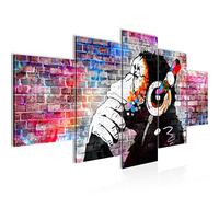 Runa Art Singe Tableau Murale Impression sur Toile Intissee 5 Parties Street Art Graffiti Coloré Chambre Salle 042553c