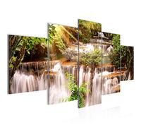 Runa Art - Tableau Cascade 200 x 100 cm 5 Parties XXL Decoration Murale Dessin Coloré 011751a