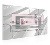 Runa Art Tableau Decoration Murale Abstrait 1 Partie Moderne Toile non tissée Salon Salle Diamant Gris Rose 020512c