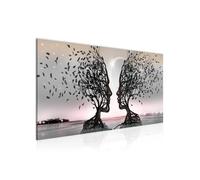 Runa Art Tableau Decoration Murale Abstrait Moderne Toile non tissée Gris Salon Chambre à coucher Bureau Visages 044812b