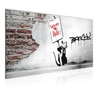 Runa Art Tableau Decoration Murale Banksy Graffiti Citation Rats 1 Partie Moderne Toile Non tissée Salon Salle Street Art Noir Gris Rouge 040412c
