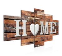 Runa art Tableau Décoration Murale Bois Home 200x100 cm - 5 Panneaux Deco Toile Prêt à Accrocher 014751c