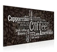 Runa Art Tableau Decoration Murale Café De Cuisine 1 Partie Moderne Toile non tissée Salon Salle Avec inscription Noir et blanc 036712c