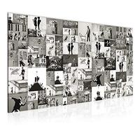 Runa Art Tableau Decoration Murale Collage Banksy 1 Partie Moderne Toile non tissée Salon Salle Art Urbain Marron 302712c