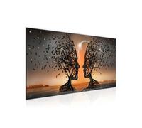 Runa Art Tableau Decoration Murale Couple d'amoureux Moderne Toile non tissée Salon Salle Abstrait Arbre Orange 044812c