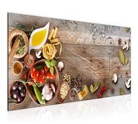 Runa Art Tableau Decoration Murale Cuisine Épices 1 Partie Moderne Toile non tissée Salon Salle Tomates Piment Marron 019212b