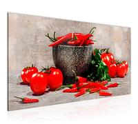 Runa Art Tableau Decoration Murale Cuisine Légumes 1 Partie Moderne Toile non tissée Salon Salle Briques Rouge 005812c