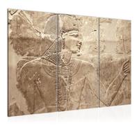 Runa art Tableau Décoration Murale Egypte Pharaon 120x80 cm - 3 Panneaux Deco Toile Prêt à Accrocher 302931a