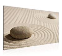 Runa Art Tableau Decoration Murale Feng Shui Des Pierres 1 Partie Moderne Toile non tissée Salon Salle Zen Spa Beige 500912a