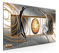 Runa art Tableau Décoration Murale Figures Abstraites 150x60 cm - 5 Panneaux Deco Toile Prêt à Accrocher 302556c