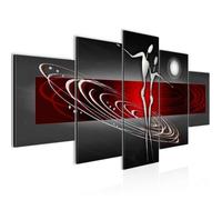 Runa art Tableau Décoration Murale Figures Abstraites 200x100 cm - 5 Panneaux Deco Toile Prêt à Accrocher 301251a