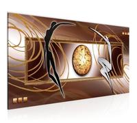 Runa art Tableau Décoration Murale Figures Art Abstrait 100x40 cm - 1 Panneau Deco Toile Prêt à Accrocher 302512a