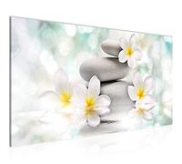 Runa Art Tableau Decoration Murale Fleur Feng Shui 1 Partie Moderne Toile Non tissée Salon Salle Zen Blanc Bleu 210812a