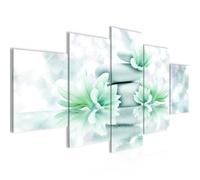 Runa art Tableau Décoration Murale Fleurs de Magnolias 200x100 cm - 5 Panneaux Deco Toile Prêt à Accrocher 505851b