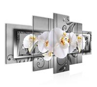 Runa art Tableau Décoration Murale Fleurs D'orchidée 200x100 cm - 5 Panneaux Deco Toile Prêt à Accrocher 206251c