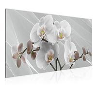 Runa Art Tableau Decoration Murale Fleurs Orchidée 1 Partie Moderne Toile Non tissée Salon Salle Abstrait Gris Rose 203012c