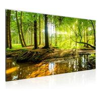 Runa Art Tableau Decoration Murale - Forêt Paysage - 1 Partie - Moderne Toile Non Tissée - Salon Salle Nature Vert - 611712a