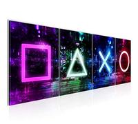 Runa Art Tableau Decoration Murale - Gamer - Chambre des Enfants Teenager Salle de Jeux - Noir Moderne - 038846a